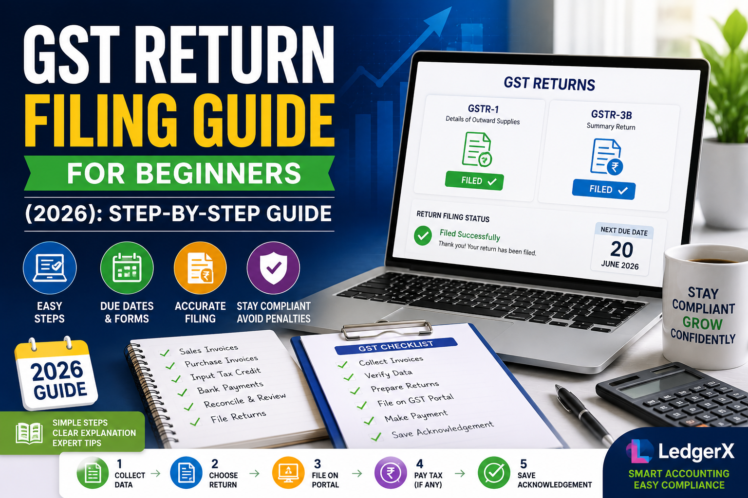 GST Return Filing Guide for Beginners (2026): Step-by-Step Guide